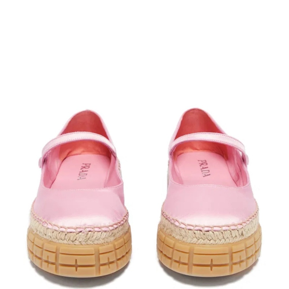 Prada Satin platform Mary Jane flats NWT